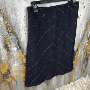 Ann Klein Vintage Blue and White Plaid A-Line Skirt